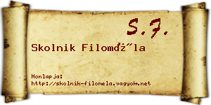 Skolnik Filoméla névjegykártya